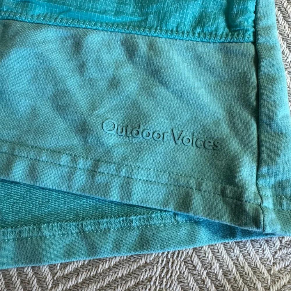 Outdoor‎ Voices Women Blue Organic Cotton Modal Ripstop Pockets Shorts Size S